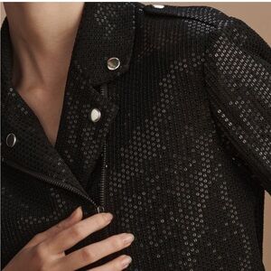NWOT ANTHROPOLOGIE SEQUIN MOTO JACKET